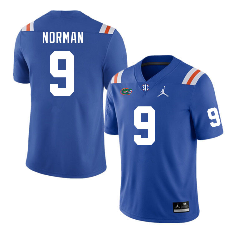 Men #9 Will Norman Florida Gators College Football Jerseys Stitched-Retro